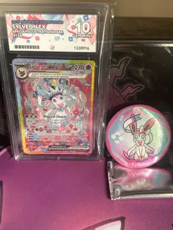 Pokemon Sylveon EX Prismatic Evolutions TCG Card 156/131 Sir Ace 10 Gem Mint - Image 1