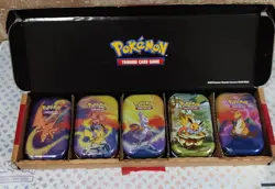 500 Pokemon card job lot bulk collection with holos and tins - Image 1
