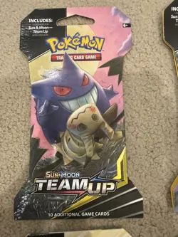 Pokemon TCG Sun And Moon Team Up Sleeved Booster Pack Art Set - Lot of 4x - Image 5