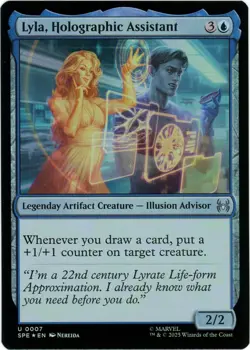 Lyla, Holographic Assistant (Foil) - 0007 - Marvel's Spider-Man - MTG Ships Now - Image 1
