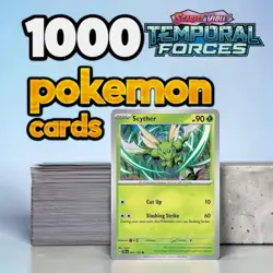 1000 Temporal Forces Pokemon Cards - Bulk Lot Pack - Image 1
