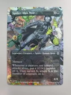 MTG Spider-Man Noir Marvel's Spider-Man Foil Borderless Uncommon - Image 1