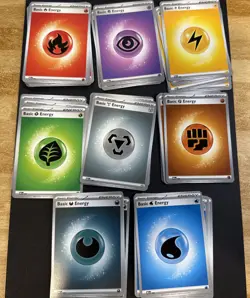 Pokemon energy cards mega evolution TCG bulk x80 mixed colour bundle - Image 1