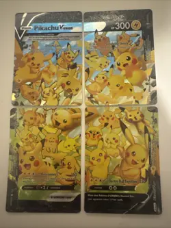 Pikachu V-Union [Set of 4] SWSH: Sword & Shield Promo Cards Holo NM/M - Image 1