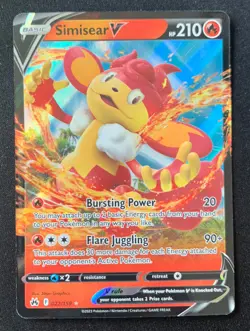 Simisear V 022/159 Crown Zenith Ultra Rare Holo Pokemon TCG Card NM - Image 1