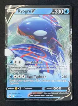 Kyogre V 037/159 Crown Zenith Ultra Rare Holo Pokemon TCG Card NM - Image 1