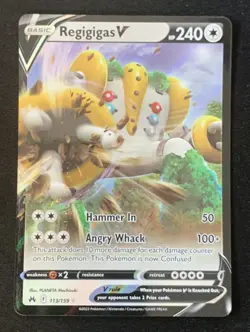 Regigigas V 113/159 Crown Zenith Ultra Rare Holo Pokemon TCG Card NM - Image 1