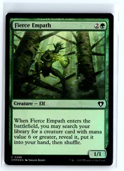 FOIL Fierce Empath Commander Masters Common - MTG Magic the Gathering Card - Image 1