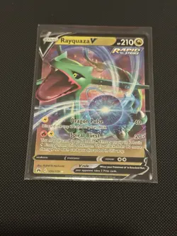Pokemon TCG Rayquaza v Crown Zenith Holo Ultra Rare Card 100/159 - Image 1