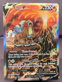 Pokemon TCG Entei V Full Art Ultra Rare Holo Card GG36/GG70 Crown Zenith NM - Image 1