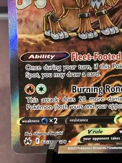 Pokemon TCG Entei V Full Art Ultra Rare Holo Card GG36/GG70 Crown Zenith NM - Image 5