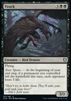 MTG Vrock (157/1023) Commander Legends Battle for Baldur's Gate LP - Image 1