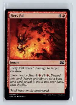 Foil FIERY FALL - MTG Magic the Gathering Card - Double Masters 2022 - Common - Image 1