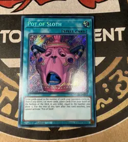 Yu-Gi-Oh! Pot of Sloth CORI-EN061 Secret Rare Holo 1st Edition Spell - Image 1