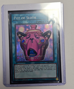 Konami Yu-Gi-Oh! Pot of Sloth CORI-EN061 1st Ed Super Rare Foil Spell EN - Image 1