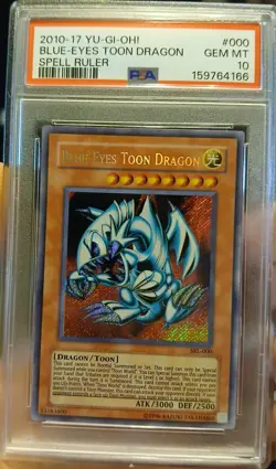 Konami Yu-Gi-Oh! Blue-Eyes Toon Dragon SRL-000 Spell Ruler Secret Rare PSA 10 - Image 1