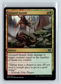 Foil GROUND ASSAULT - MTG Magic the Gathering Card - Double Masters 2022 - Image 1