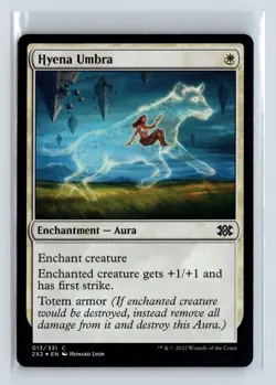 Foil HYENA UMBRA - MTG Magic the Gathering Card - Double Masters 2022 - Common - Image 1
