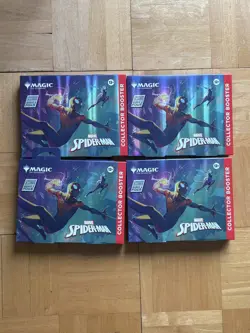 Lot Of 4×Magic: The Gathering Spider-Man Omega Box Collector Booster Pack Sealed - Image 1