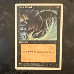 Wizards of the Coast Magic The Gathering MTG - Revised 1995 Dark Ritual - Image 1