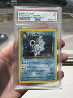 Dark Blastoise Holo 2002 Pokemon Legendary Collection Card #4 PSA 7 - Image 1