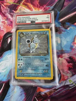 Dark Blastoise Holo 2002 Pokemon Legendary Collection Card #4 PSA 7 - Image 2