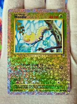 2002 Vintage Pokemon Weedle 99/110 Legendary Collection Firework Rev Holo Card - Image 2