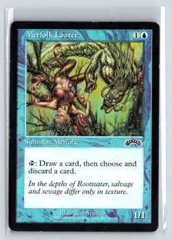 (2X) Merfolk Looter Exodus Common - MTG Magic the Gathering Card - Image 3