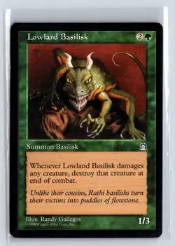 (3X) Lowland Basilisk Stronghold Common - MTG Magic the Gathering Card - Image 1