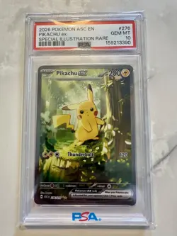 Pokemon 2026 Pikachu ex 276/217 Me: Ascended Heroes SIR Holo PSA 10 EN - Image 1