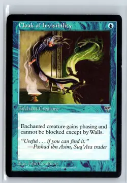 (2X) Cloak of Invisibility Mirage Common - MTG Magic the Gathering Card - Image 1