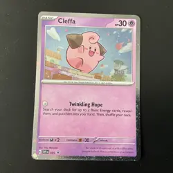 Pokemon Cleffa SVP 095 Scarlet Violet Promo Holo Card Cosmos - Image 1