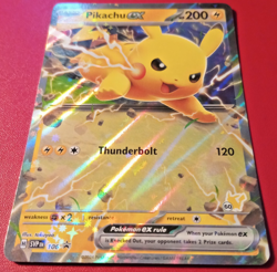 Pokemon TCG Pikachu EX Black Star Promo 106 Scarlet Violet Stamped 2024 Holo NM - Image 3