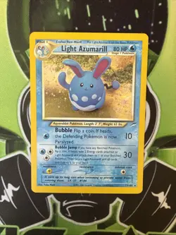 Pokemon TCG Light Azumarill Holo Card 13/105 Neo Destiny WOTC LP/NM - Image 1