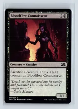 Foil BLOODFLOW CONNOISSEUR - MTG Magic the Gathering Card - Double Masters 2022 - Image 1