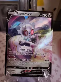 Pokemon TCG Silver Tempest 128/195 - Magearna V - Ultra Rare - NM - HOLO - Image 1