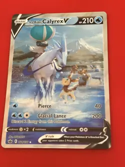 Pokemon TCG Card Ice Rider Calyrex V 164/198 Chilling Reign Alt Art - NM OC - Image 2