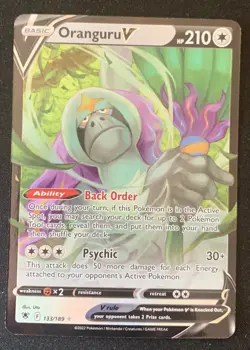 Oranguru V 133/189 Astral Radiance Ultra Rare Holo Pokemon TCG Card NM - Image 1