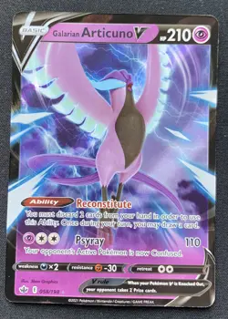 Galarian Articuno V 058/198 Chilling Reign Ultra Rare Holo Pokemon TCG Card NM - Image 1