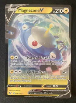 Magnezone V 056/196 Lost Origin Ultra Rare Holo Pokemon TCG Card NM - Image 1