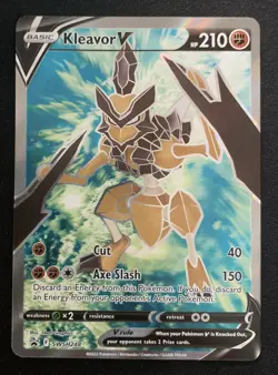 Kleavor V SWSH248 Black Star Promo Full Art Ultra Rare Holo Pokemon TCG Card NM - Image 1