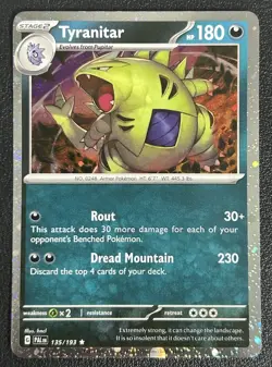 Tyranitar 135/193 Paldea Evolved Cosmos Holo Exclusive Pokemon TCG Card NM - Image 1