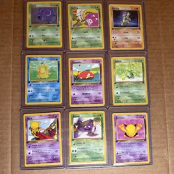 Pokemon Team Rocket 1st Edition WOTC 2000 9 Card Lot Psyduck Slowpoke - Image 1