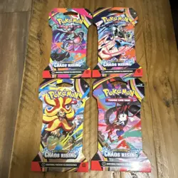 Pokemon TCG - Mega Evolution Chaos Rising Sleeved Booster Set Of 4 All Artworks - Image 1
