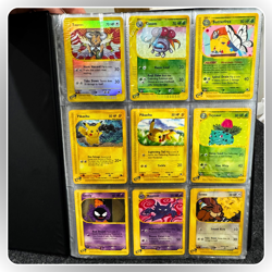 Pokemon E-Reader 2003 Vintage 50 Card Collection + Binder - Pikachu - Eevee - Image 1