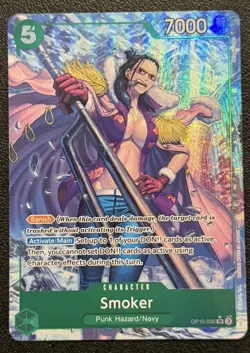 One Piece TCG OP10-030 Smoker SR Alt Art Parallel Royal Blood English NM - Image 1