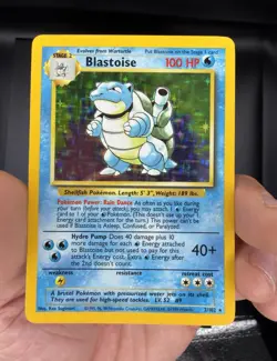 Pokemon Vintage Blastoise 2/102 Base Set Unlimited Holo Rare WOTC NM - Image 1