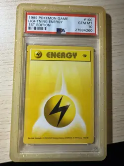 1999 Pokemon Base Set 1st Edition Lightning Energy PSA 10 Gem Mint #100 WOTC - Image 1
