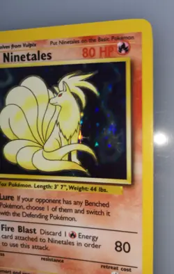 NINETALES 12/102 Base Set Unlimited 1999 HOLO Rare NM + Evo Vulpix 68/102 NM - Image 3