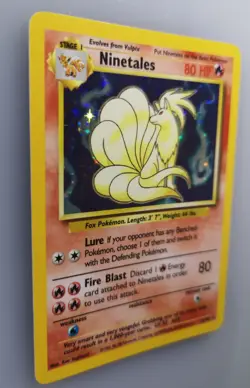 NINETALES 12/102 Base Set Unlimited 1999 HOLO Rare NM + Evo Vulpix 68/102 NM - Image 5